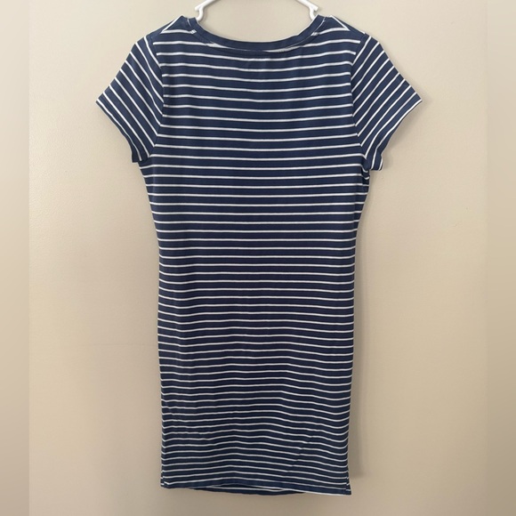 Sonoma Women’s Striped Maternity Bodycon Dress Size Medium Blue and White - Picture 3 of 4